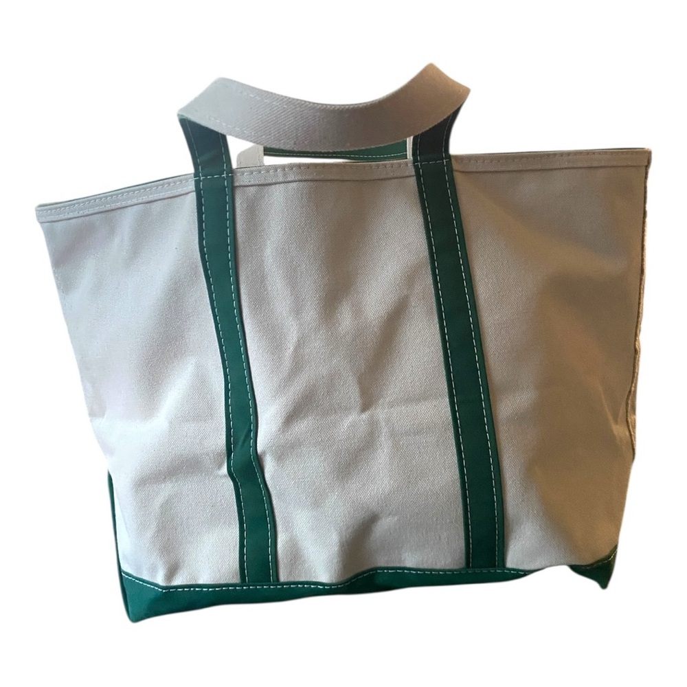 L.L. Bean Boat and Tote “unladylike” Classic White and Green Tote - Picture 3 of 7